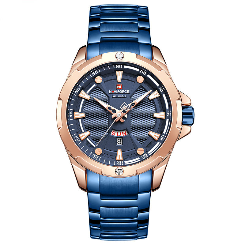 Sportliche Herrenuhr mit Stahlband – Bild 2 | LuxeStyle