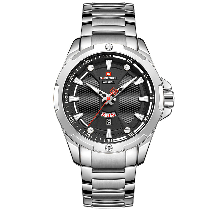 Sportliche Herrenuhr mit Stahlband – Bild 5 | LuxeStyle