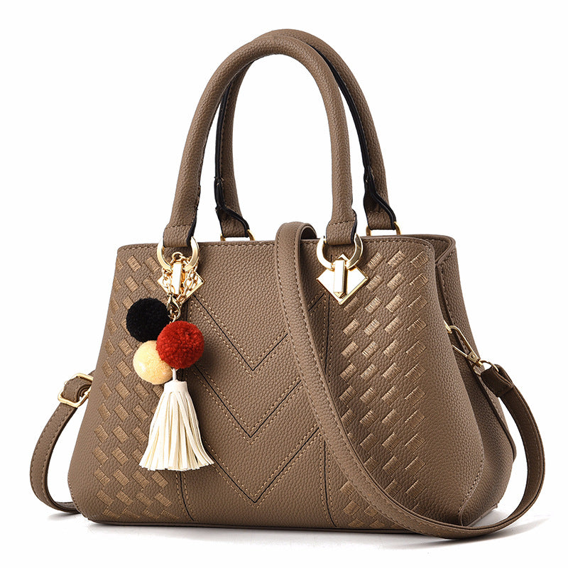 Lederhandtasche mit mehreren Fächern