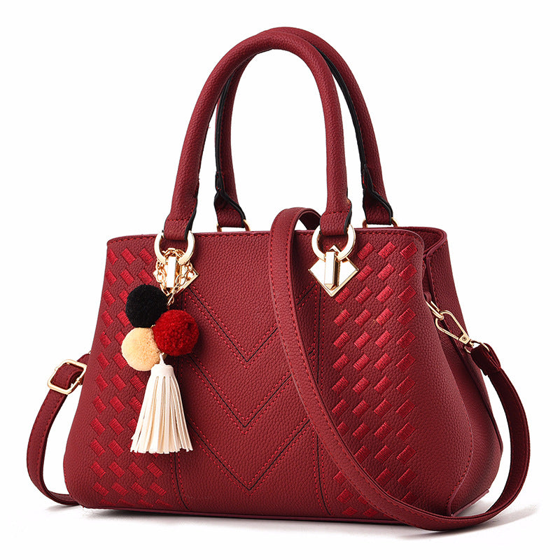 Lederhandtasche mit mehreren Fächern