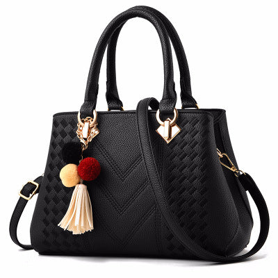 Lederhandtasche mit mehreren Fächern