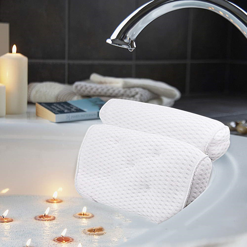 4D Netz Badewannenkissen mit 7 Saugnäpfen – Bild 1 | LuxeStyle