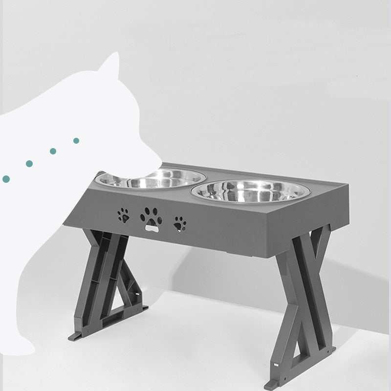 Verstellbarer Futter- und Wassernapf aus Edelstahl | LuxeStyle