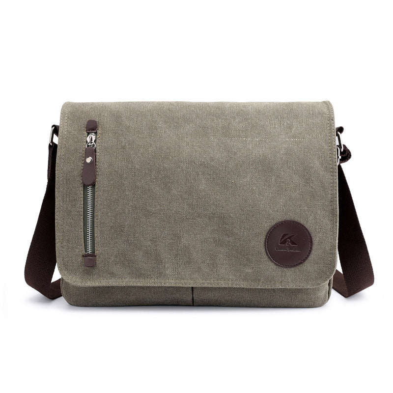 Grosse Umhängetasche aus Canvas für Herren | LuxeStyle