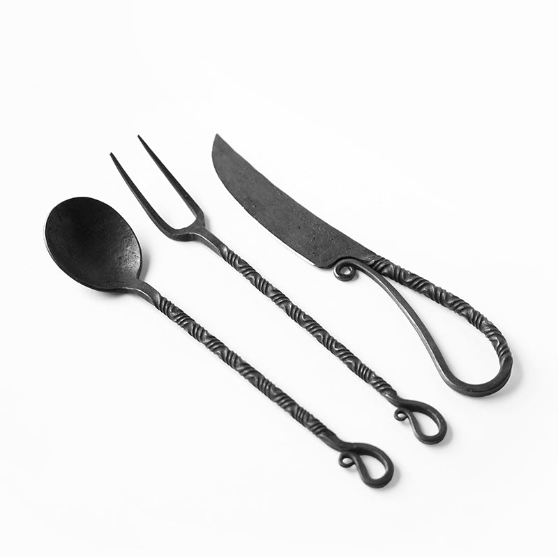 Vintage Besteck-Set, 3-teilig, handgeschmiedet – Bild 6 | LuxeStyle