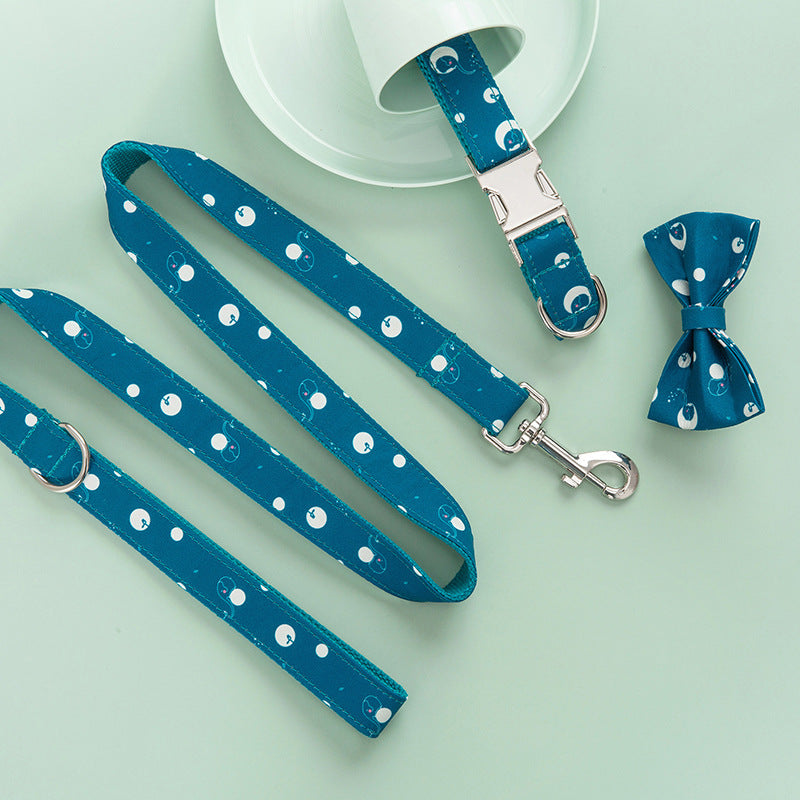 Halsband, Leine & Fliege für Hunde – Baby Elephant | LuxeStyle