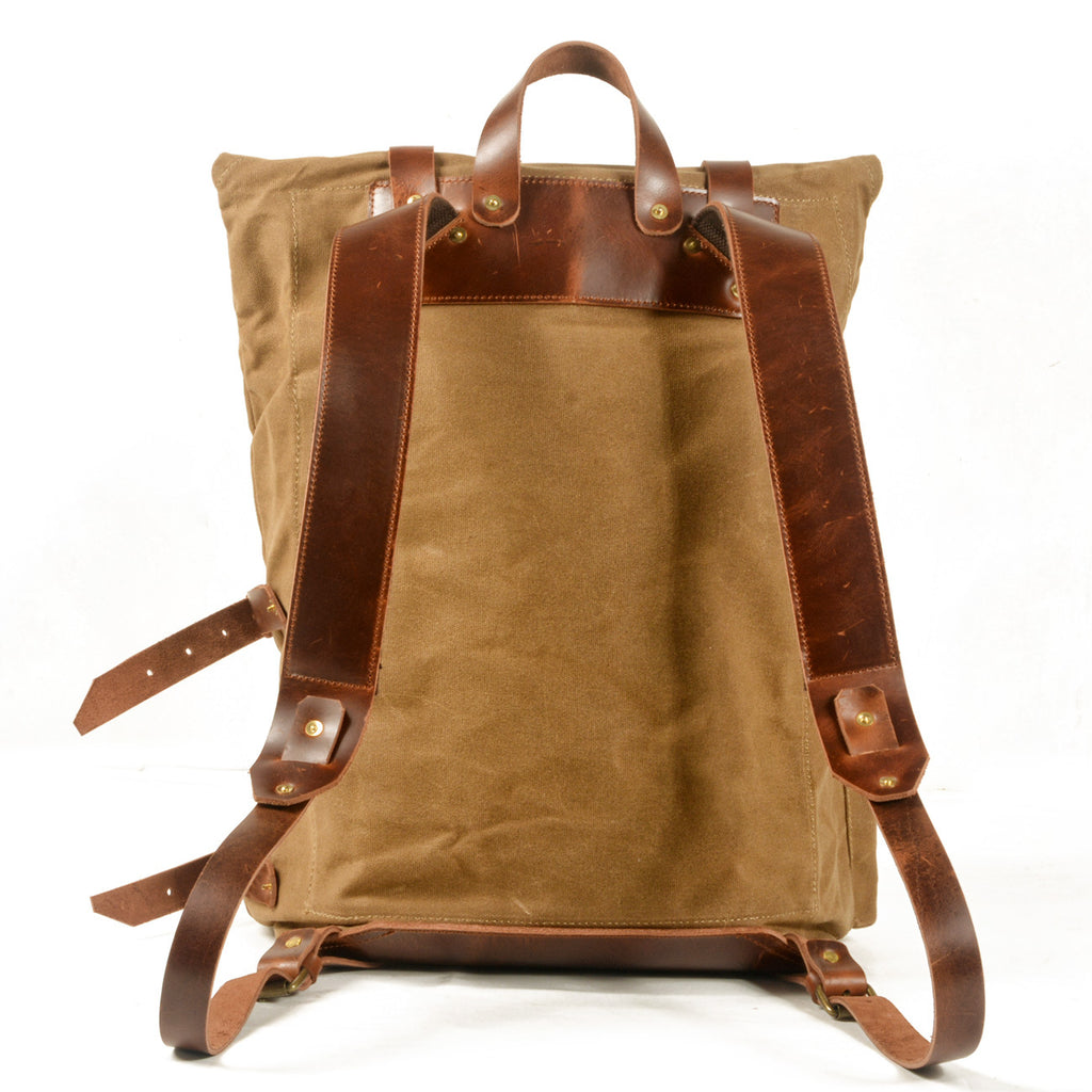 Retro Canvas Rucksack mit Lederdetails | LuxeStyle