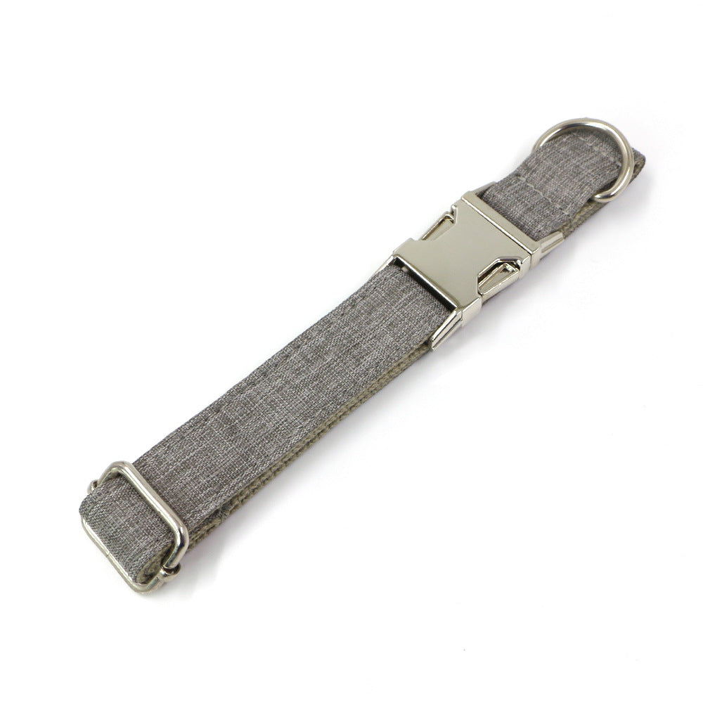 Hundehalsband mit Leine, Gentleman Grau – Bild 2 | LuxeStyle
