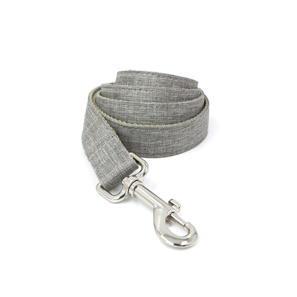 Hundehalsband mit Leine, Gentleman Grau – Bild 3 | LuxeStyle