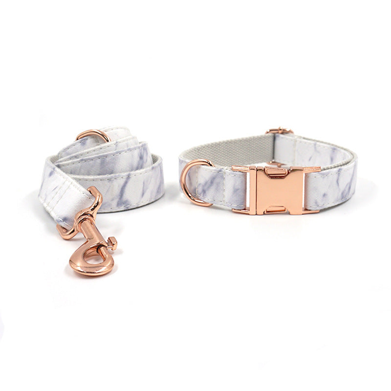 Marmor-Halsband-Set Roségold für Hunde | LuxeStyle