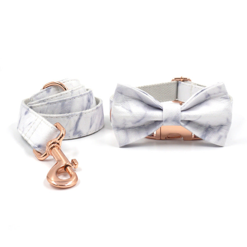 Marmor-Halsband-Set Roségold für Hunde – Bild 4 | LuxeStyle