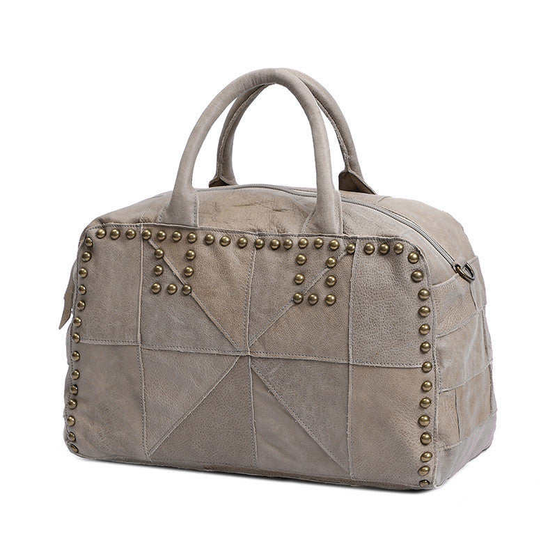Retro Nieten-Umhängetasche aus Leder | LuxeStyle
