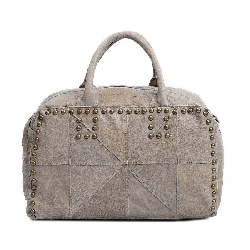 Retro Nieten-Umhängetasche aus Leder – Bild 3 | LuxeStyle
