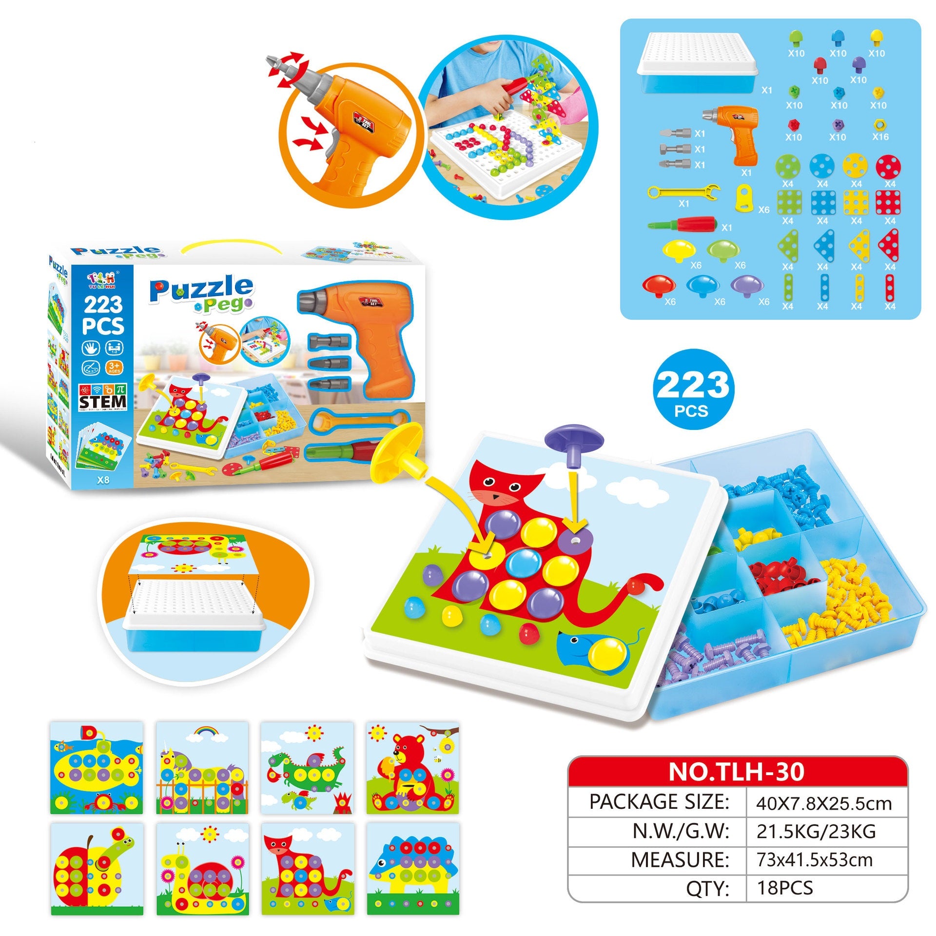 Kreatives Schraubpuzzle-Set für Kinder