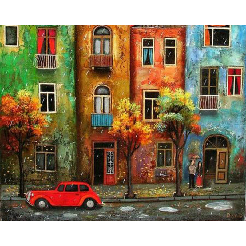 Abstrakte Stadtlandschaft zum Malen nach Zahlen – Bild 5 | LuxeStyle