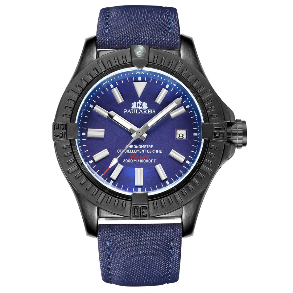 Herren Automatikuhr, mechanisch, Lederarmband | LuxeStyle