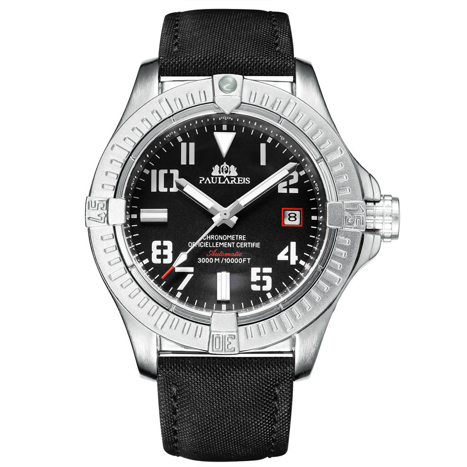 Herren Automatikuhr, mechanisch, Lederarmband – Bild 10 | LuxeStyle