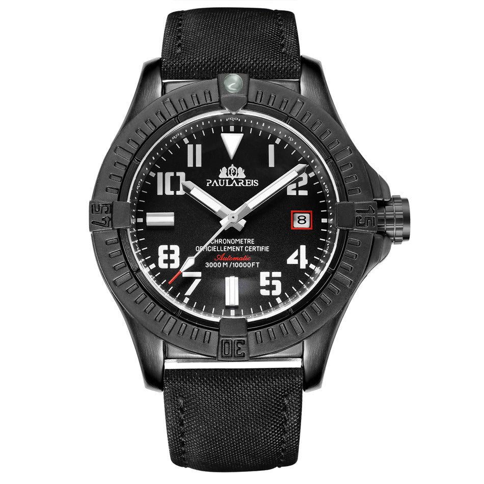 Herren Automatikuhr, mechanisch, Lederarmband – Bild 9 | LuxeStyle