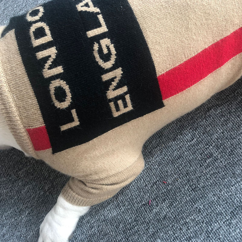 Teddy-Strickpullover mit britischem Karomuster für Hunde – Bild 3 | LuxeStyle