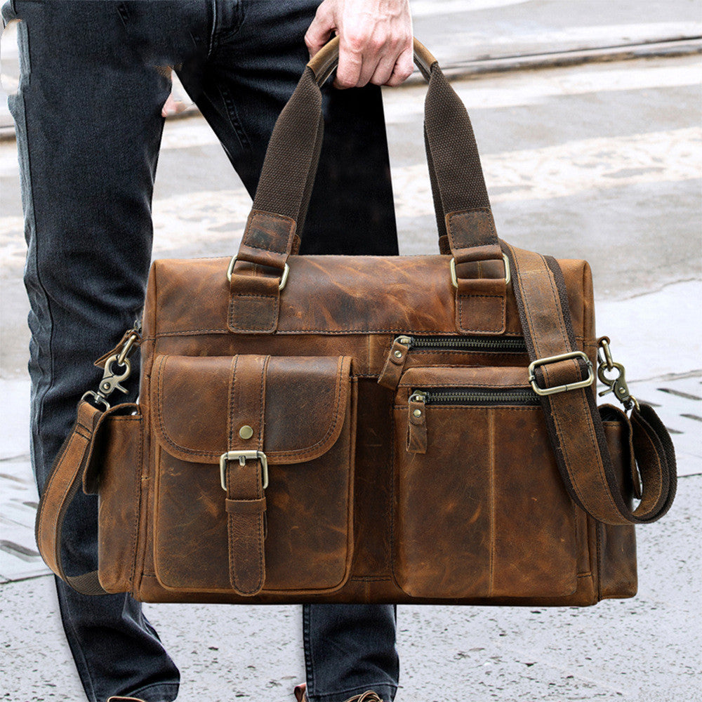 Retro-Reisetasche aus Leder – Bild 5 | LuxeStyle
