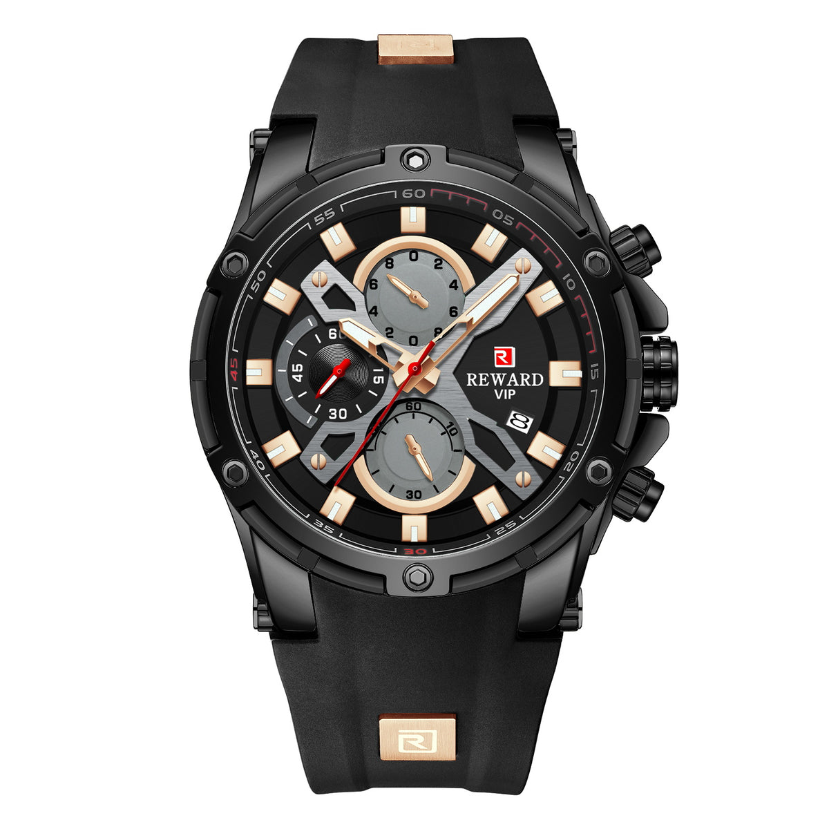 Herren Sportuhr Multifunktion Chronograph Silikon – Bild 2 | LuxeStyle