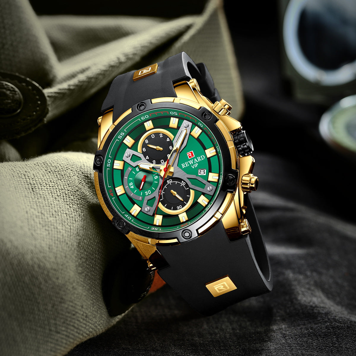 Herren Sportuhr Multifunktion Chronograph Silikon | LuxeStyle