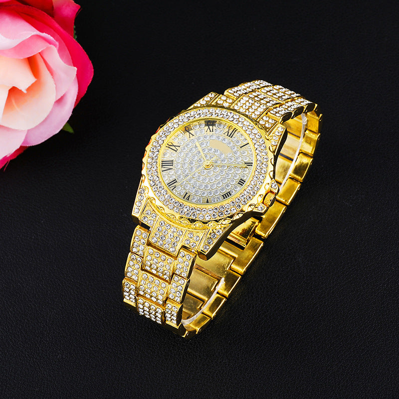 Personalisierte Hip-Hop-Uhr mit Diamanten und Sternen – Bild 2 | LuxeStyle
