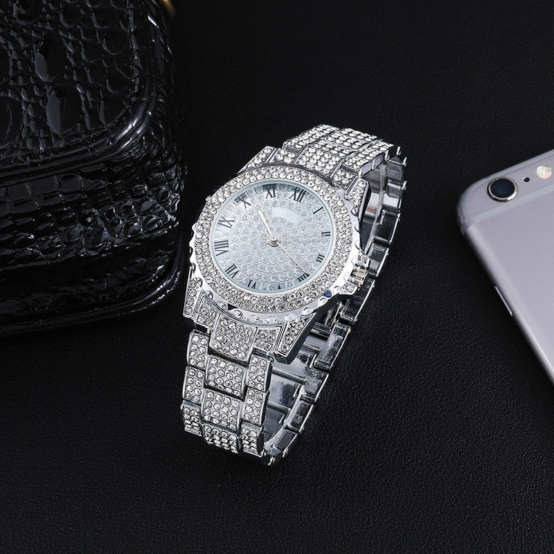Personalisierte Hip-Hop-Uhr mit Diamanten und Sternen | LuxeStyle