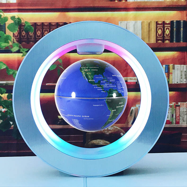 Schwebende LED-Weltkarte mit Magnetlevitation