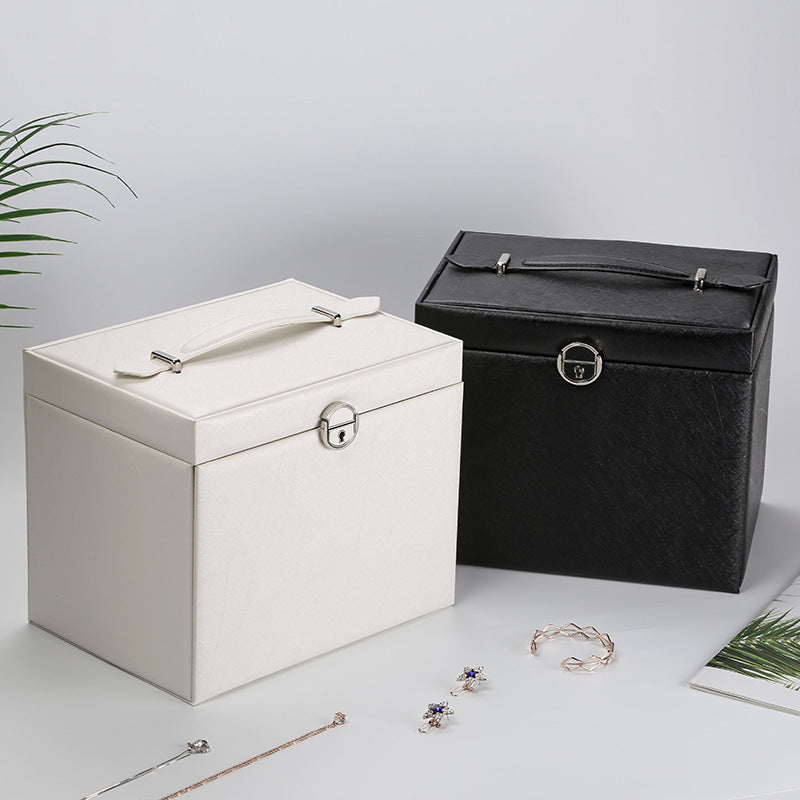 5-lagige Schmuck- und Kosmetikbox aus Leder – Bild 5 | LuxeStyle