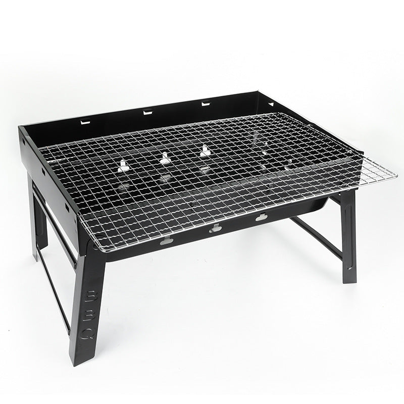Klappbarer Grill aus Edelstahl für Holzkohle und Koreanische Spiesse | LuxeStyle