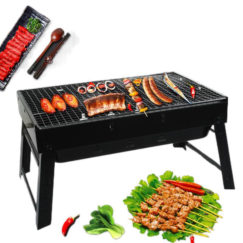 Klappbarer Grill aus Edelstahl für Holzkohle und Koreanische Spiesse – Bild 3 | LuxeStyle