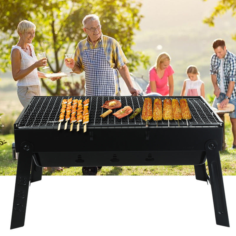 Klappbarer Grill aus Edelstahl für Holzkohle und Koreanische Spiesse – Bild 6 | LuxeStyle