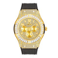 Herrenuhr mit Silikonband und Strass – Bild 2 | LuxeStyle
