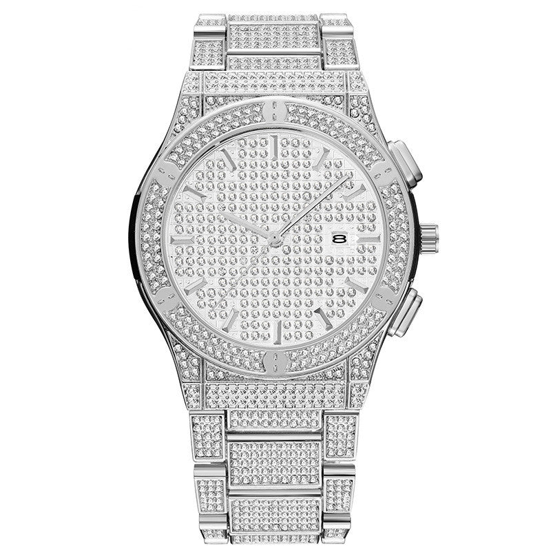 Hip Hop Kalender Herrenuhr mit grossem Zifferblatt – Bild 2 | LuxeStyle