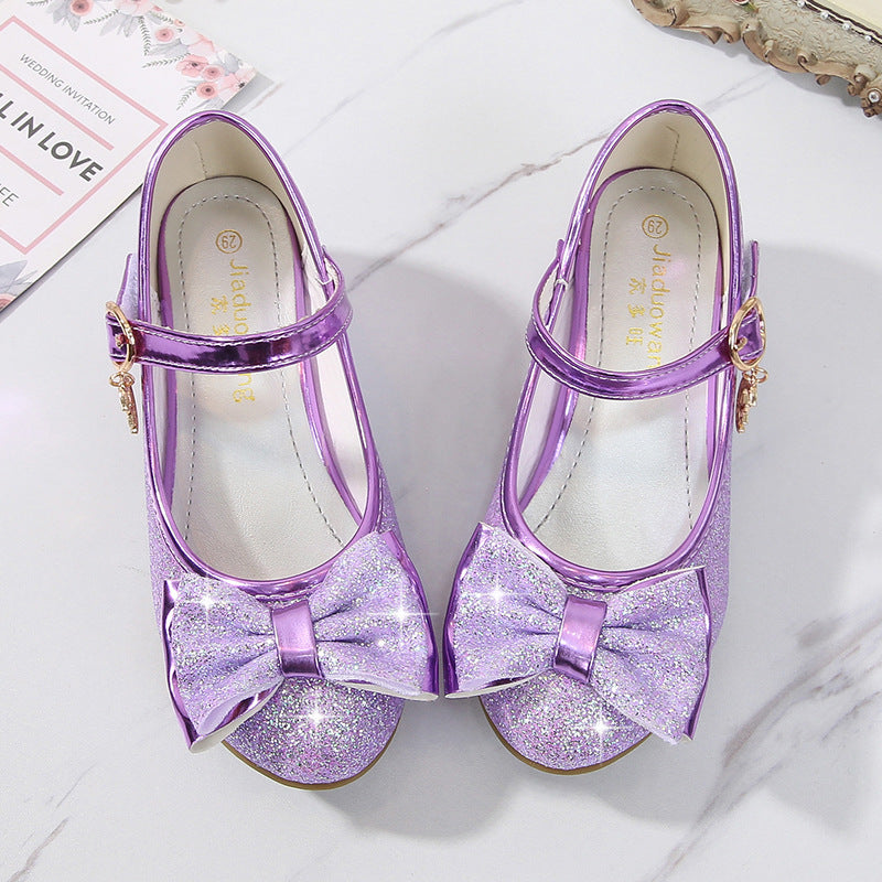 Kleine Mädchen Kristall-Leder-Schuhe – Bild 6 | LuxeStyle