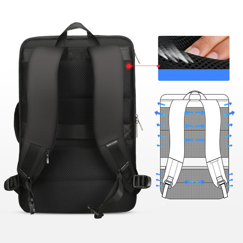 Grosser Rucksack aus Oxford-Stoff für Herren – Bild 7 | LuxeStyle