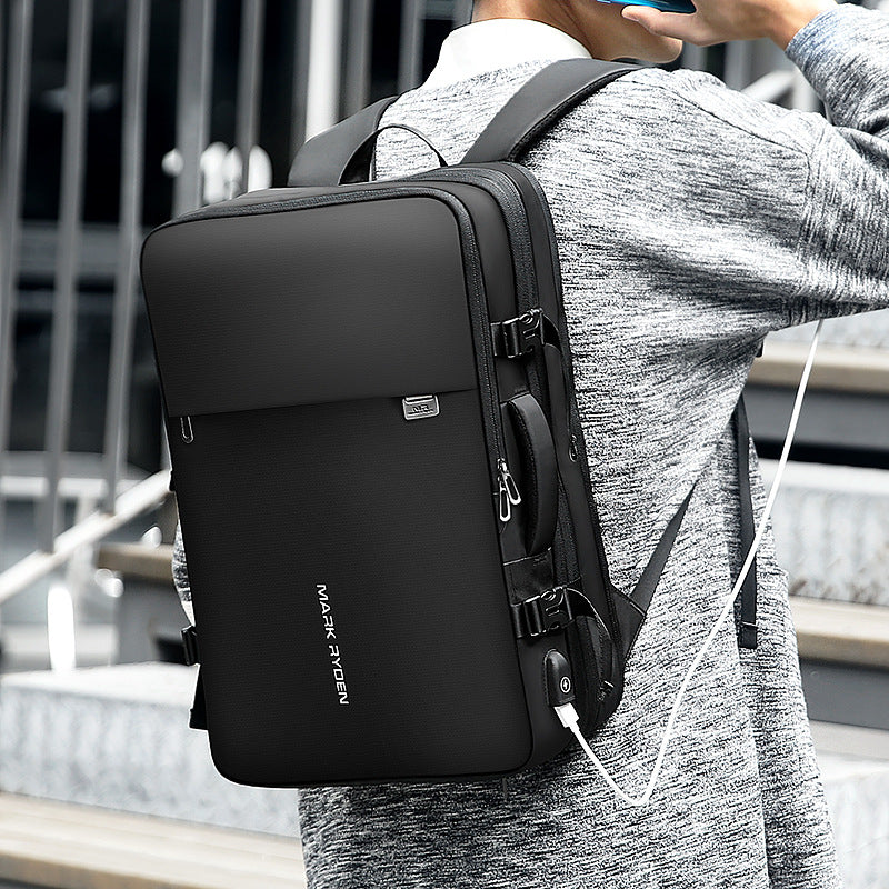 Grosser Rucksack aus Oxford-Stoff für Herren – Bild 5 | LuxeStyle