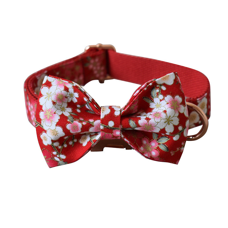 Rotes Blumen-Design Hundeleine & -geschirr Set – Bild 3 | LuxeStyle