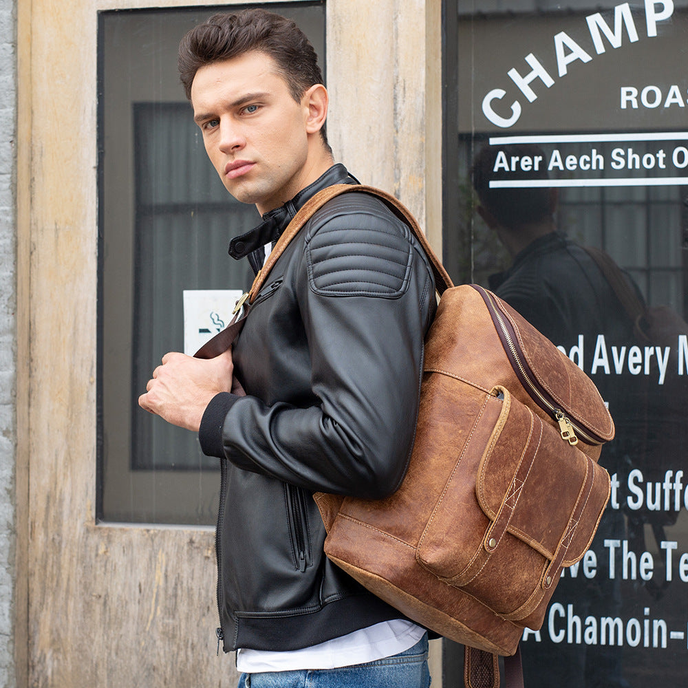 Leder-Rucksack für Reisen | LuxeStyle