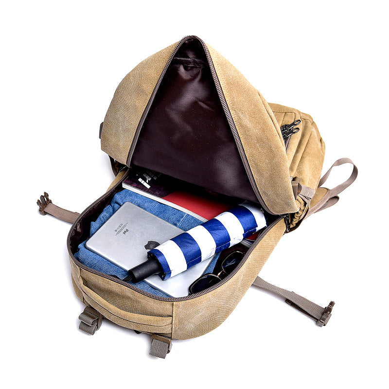 Rucksack für Reisen – 20‑35 L, Canvas – Bild 2 | LuxeStyle