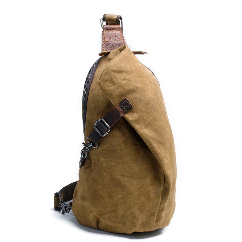 Brusttasche aus Wachs-Canvas – Bild 2 | LuxeStyle