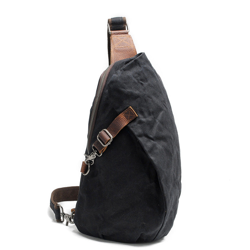 Brusttasche aus Wachs-Canvas – Bild 4 | LuxeStyle