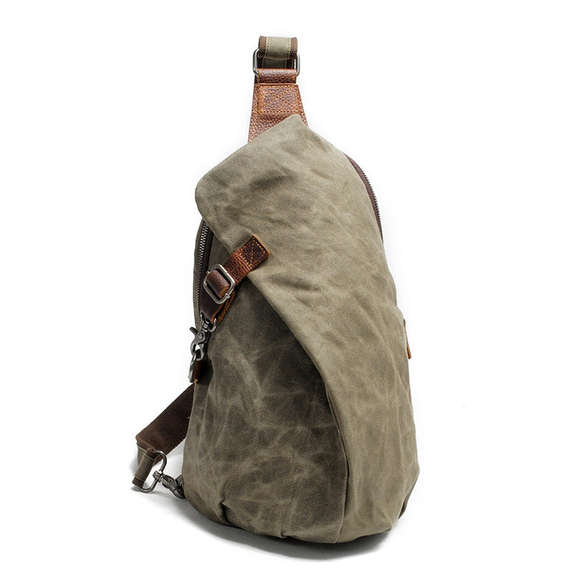 Brusttasche aus Wachs-Canvas | LuxeStyle