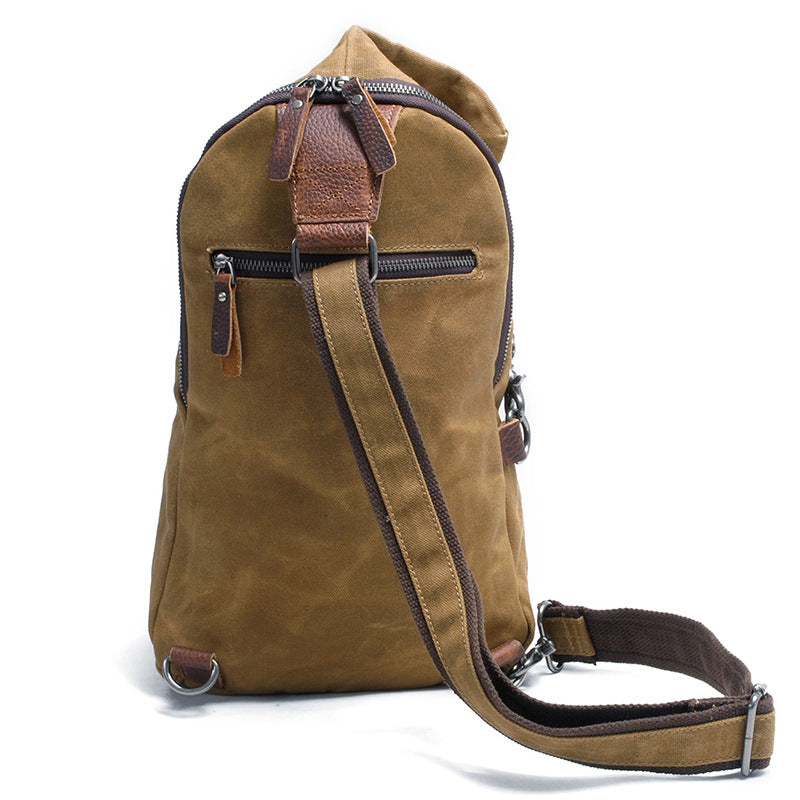 Brusttasche aus Wachs-Canvas – Bild 6 | LuxeStyle