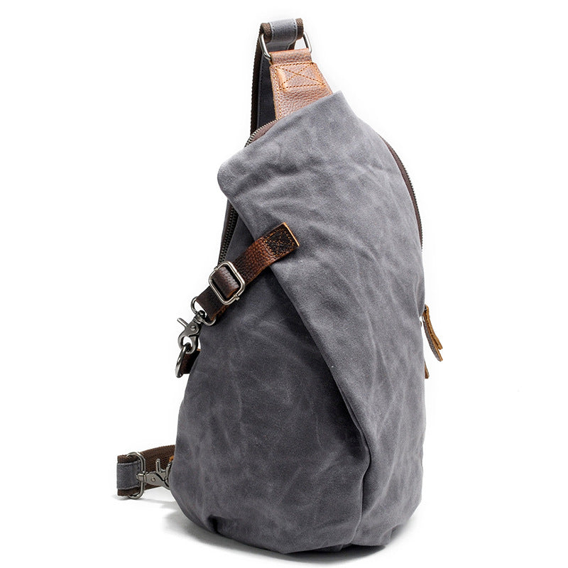 Brusttasche aus Wachs-Canvas – Bild 7 | LuxeStyle