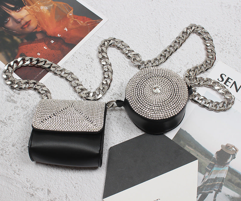 Umhängetasche mit Glitzersteinen – Bild 3 | LuxeStyle
