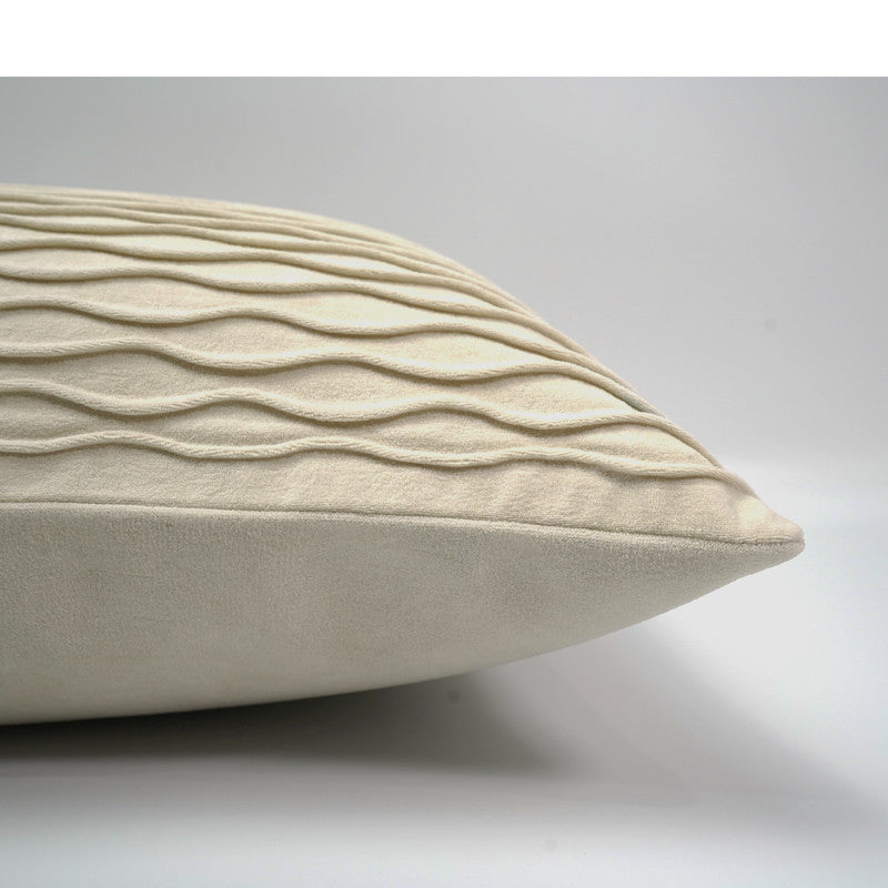 Beiges Wellenmuster Kissen Nordic Modern | LuxeStyle