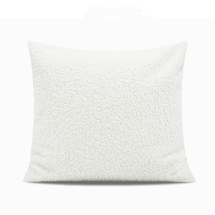 Nordisches Schneeweiss Kunstwoll-Kissen | LuxeStyle