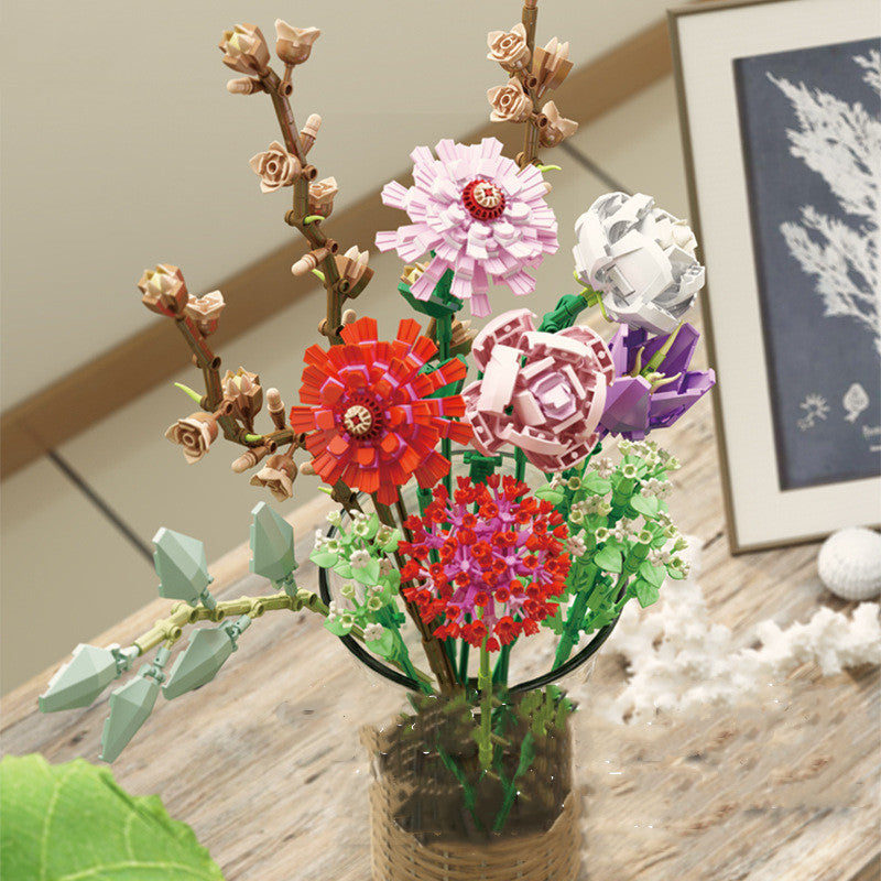Blumenmodell-Mädchen-Puzzle-Baustein | LuxeStyle